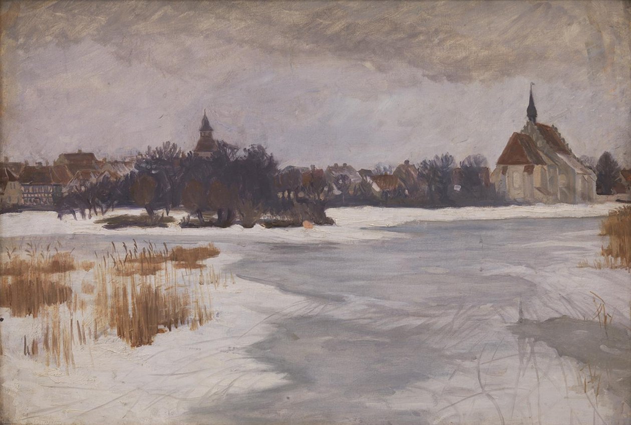 Ein Blick auf Faaborg. Winter von Peter Hansen