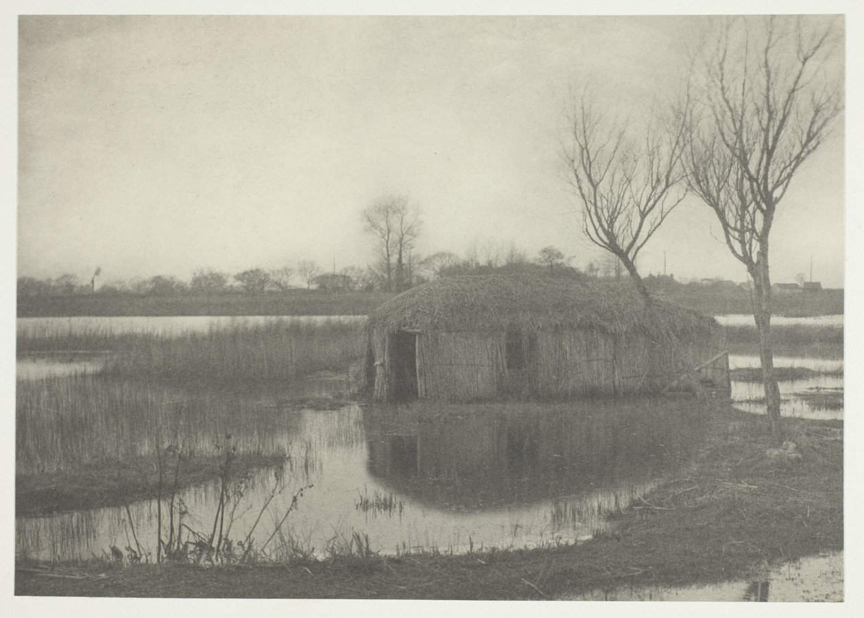 Ein Schilfboot-Haus von Peter Henry Emerson