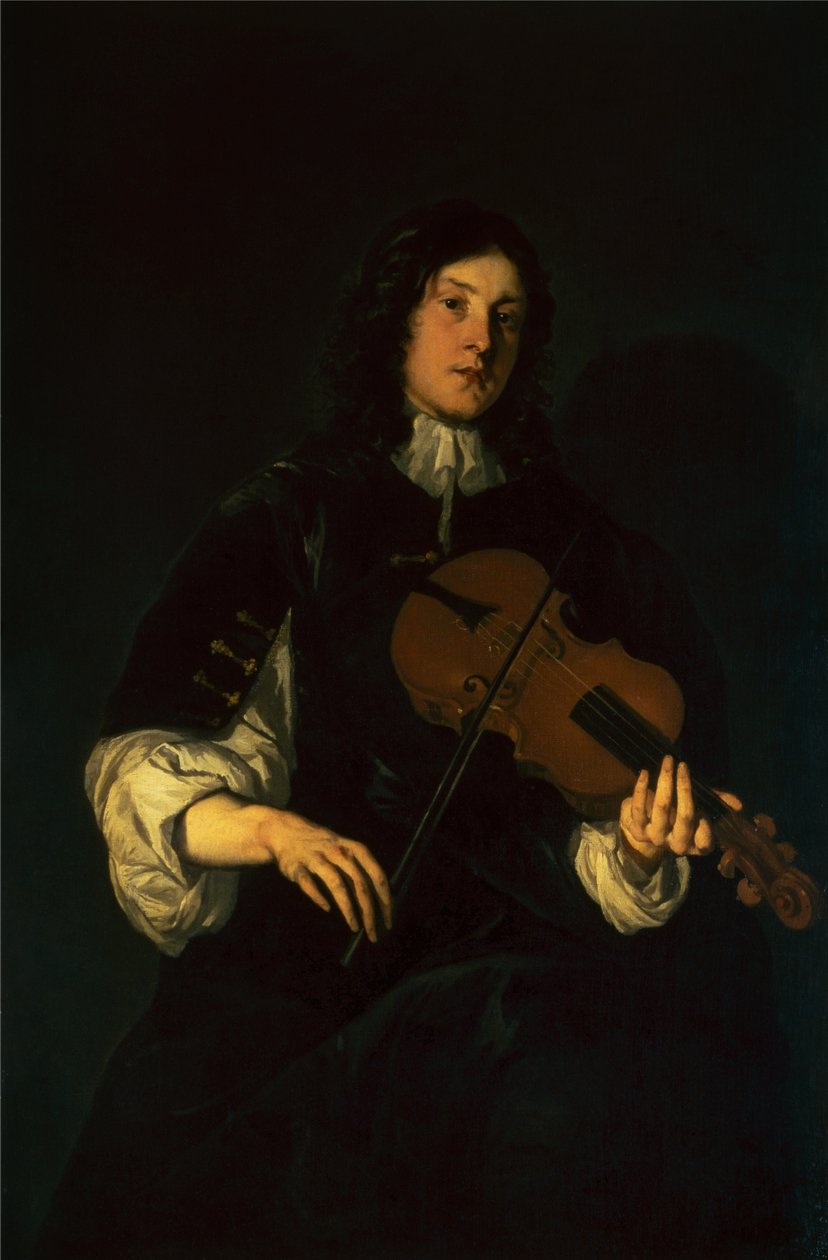 Ein Mann, der Geige spielt von Peter Lely
