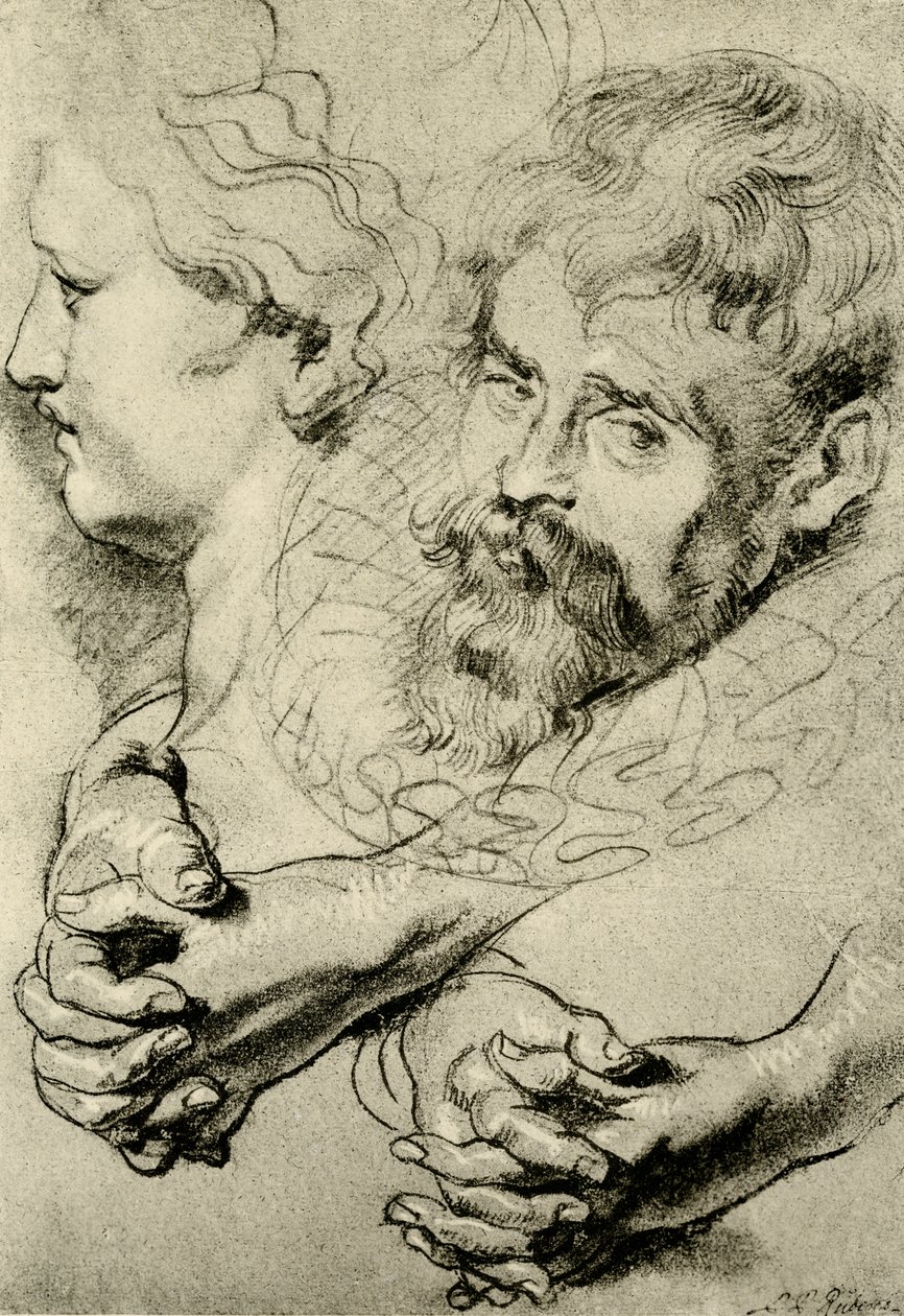Kopf- und Handstudien von Peter Paul Rubens