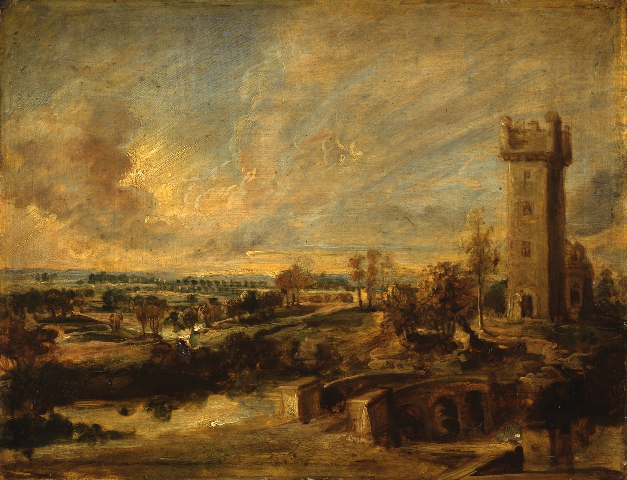 Landschaft mit einem Turm von Peter Paul Rubens