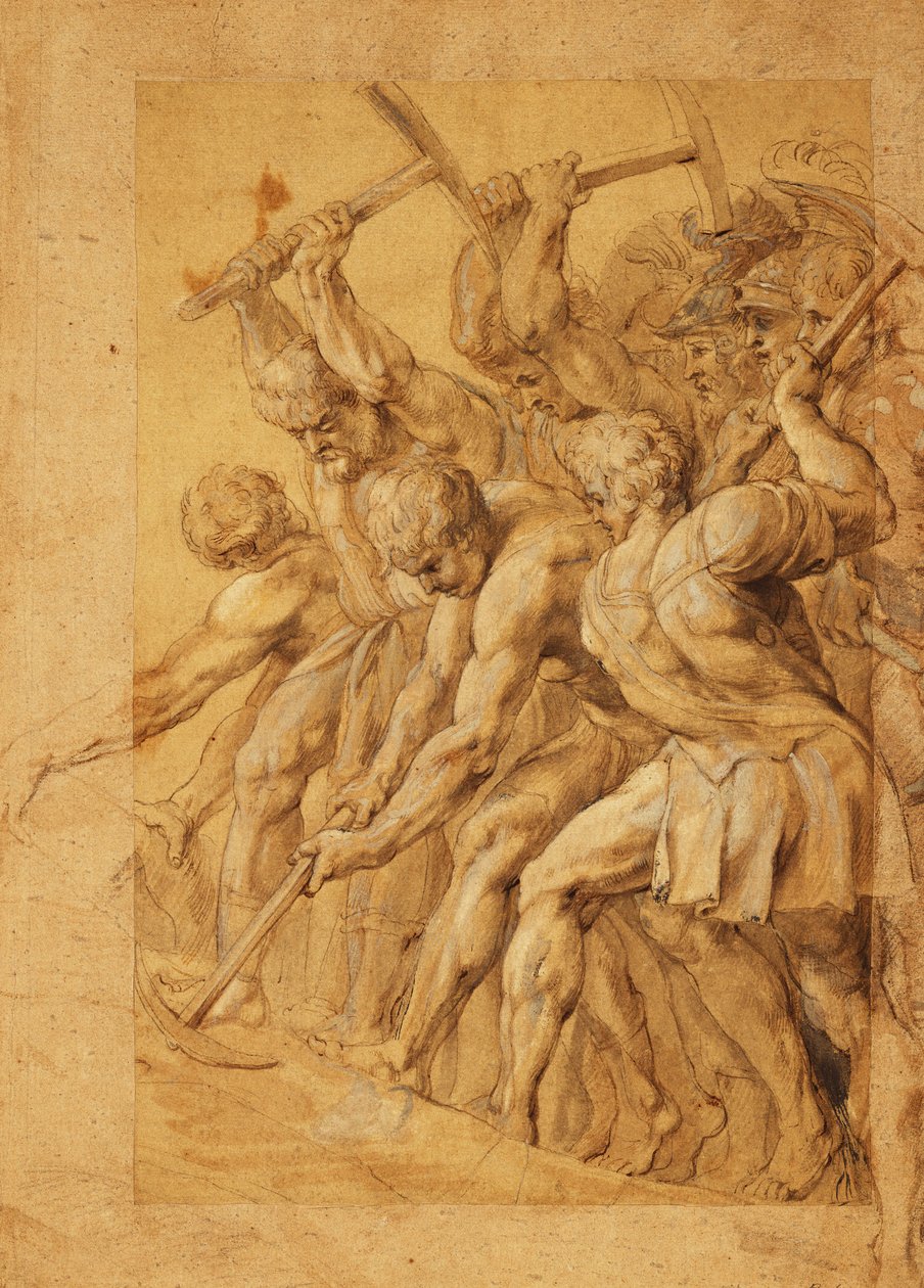 Soldaten zerstören eine Brücke von Peter Paul Rubens