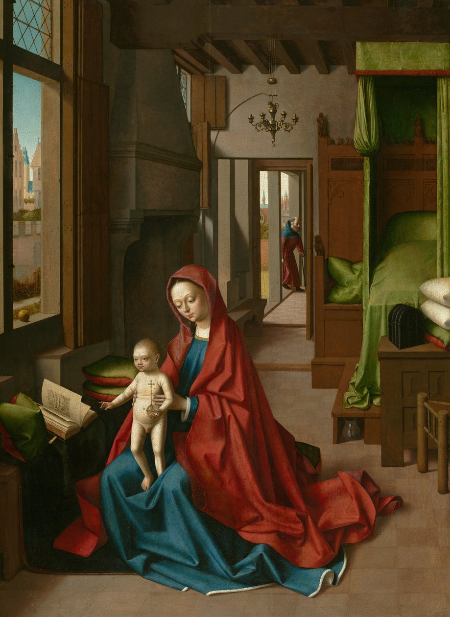 Jungfrau und Kind in einem häuslichen Interieur von Petrus Christus