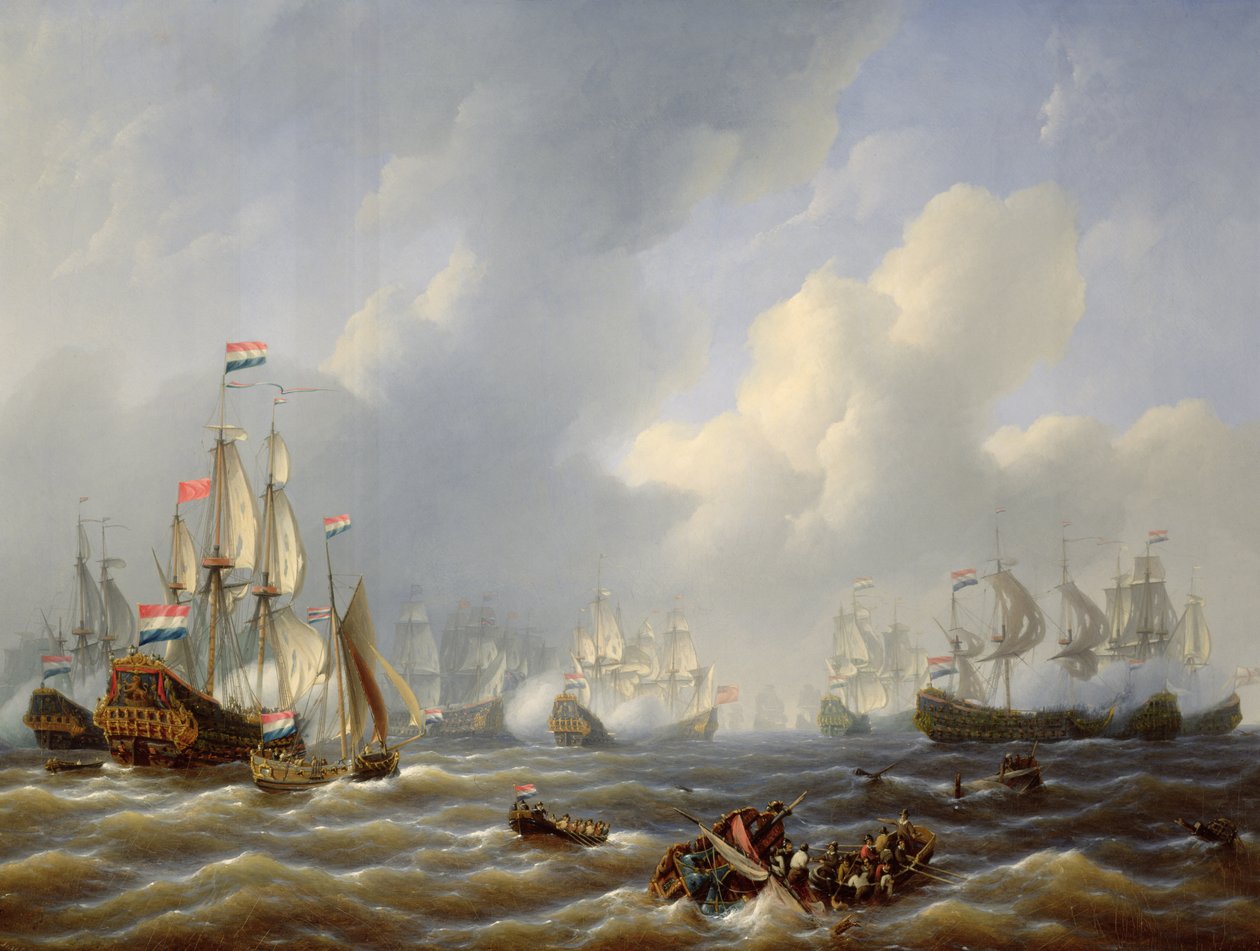 Die Schlacht von Camperdown am 11. Oktober 1797 von Petrus Johann Schotel