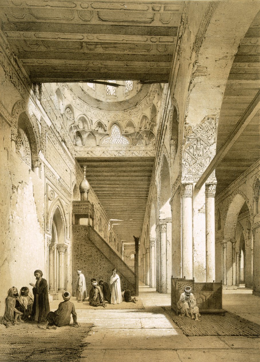Innenansicht der Maqsourah in der Moschee von Ahmed Ibn-Touloun, Kairo, 9. Jahrhundert von Philibert Joseph Girault de Prangey