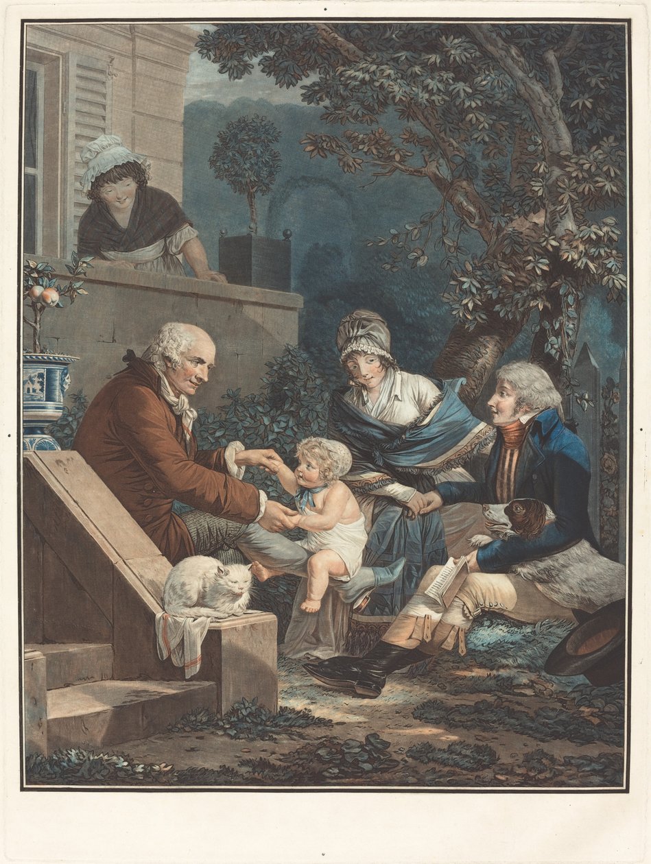 Väterliche Freuden von Philibert Louis Debucourt