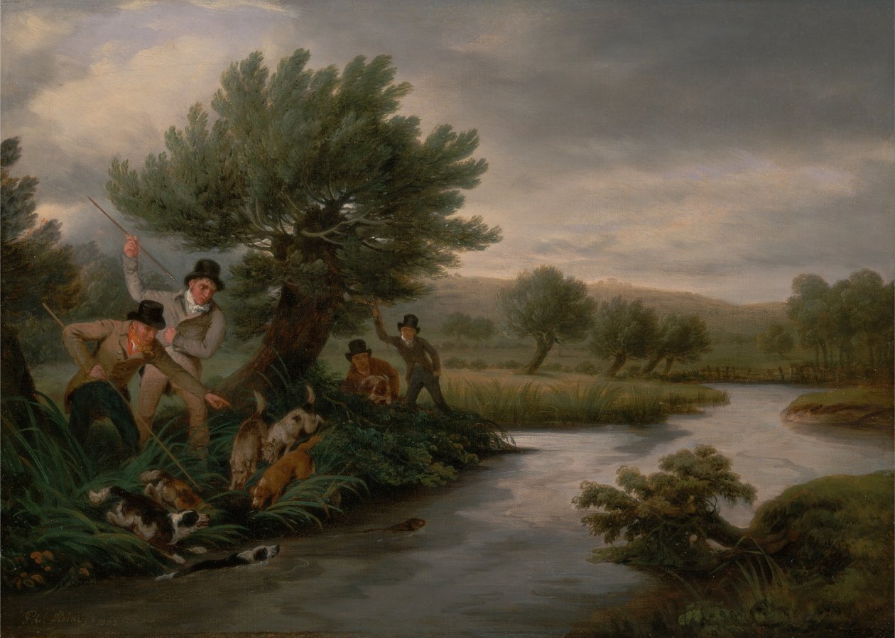 Otterjagd mit Speer von Philip Reinagle