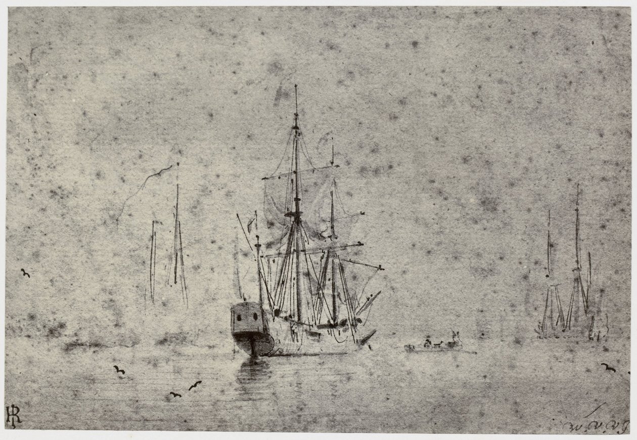 Willem van der Velde, Schifffahrt von Philip Henry Delamotte