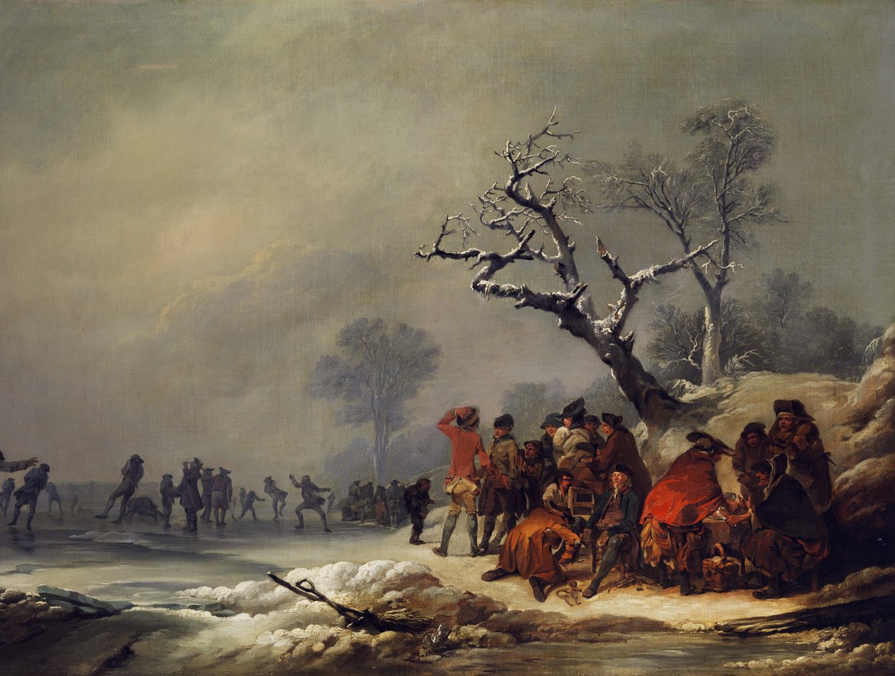 Rastende Gesellschaft im winterlichen Vergnügen von Philip James de Loutherbourg