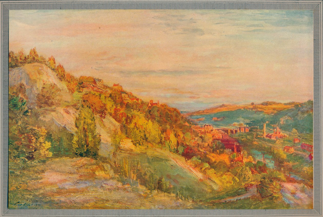 Die rote Brücke, Ironbridge von Philip Wilson Steer