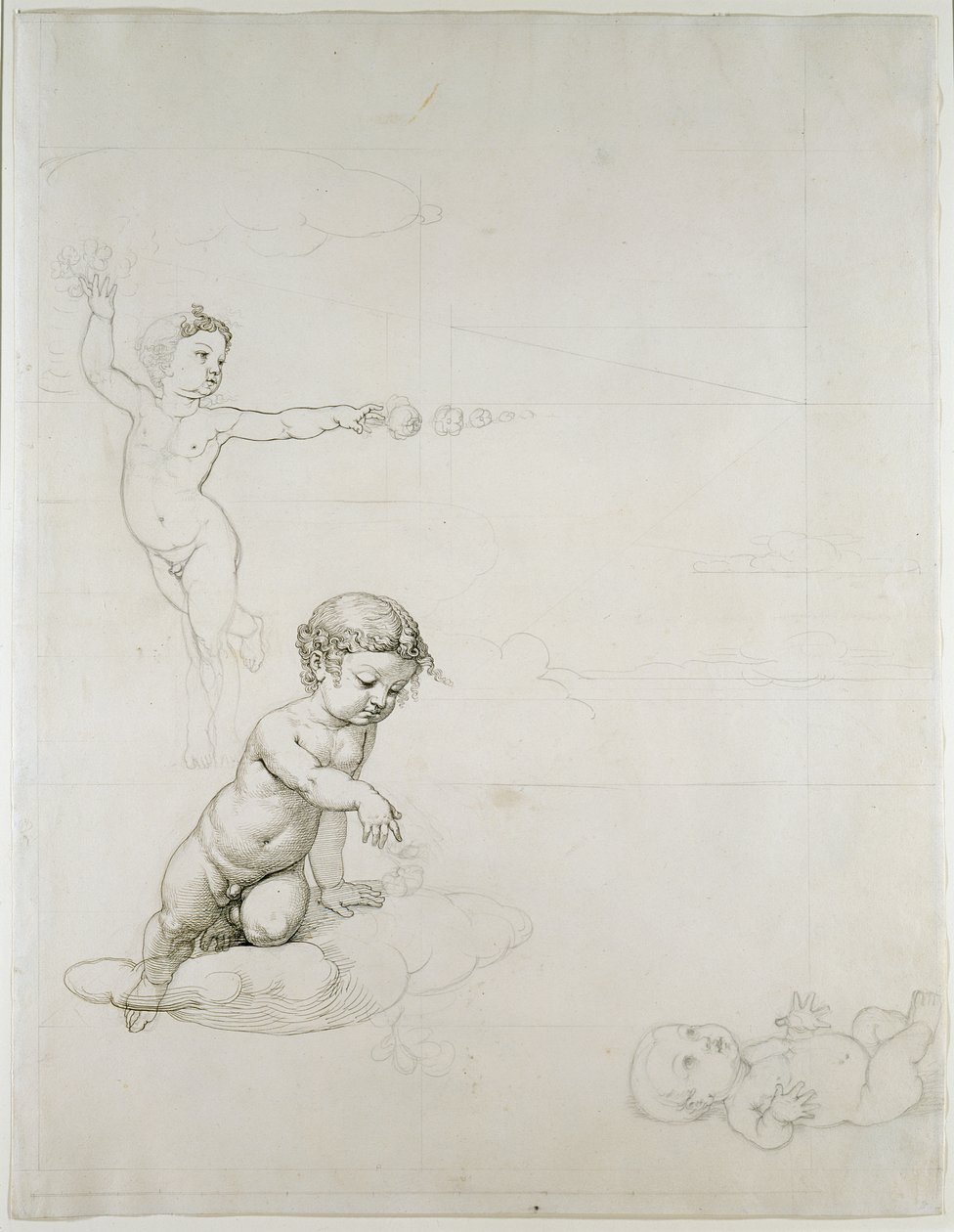 Die zwei Rosengeister und das Baby im Feld, 1807-08 von Philipp Otto Runge