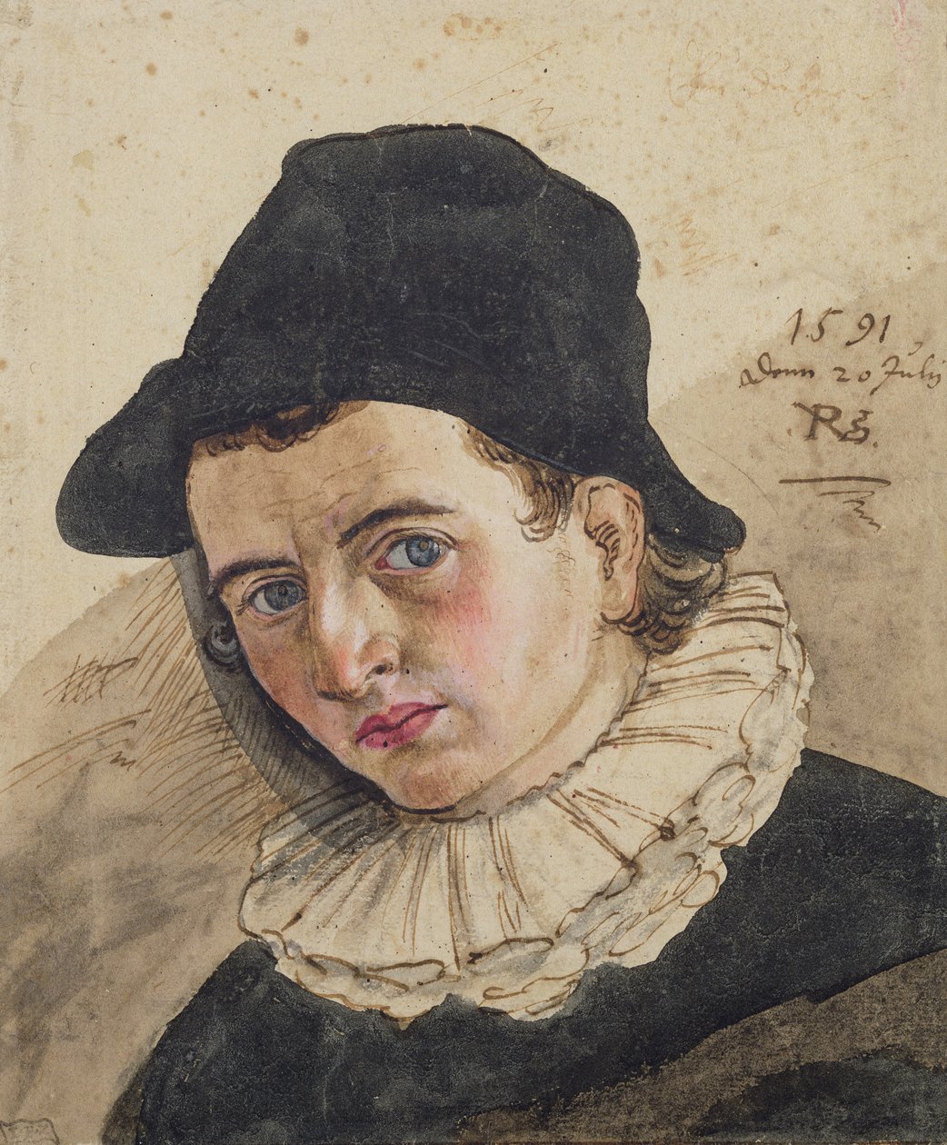 Selbstporträt, 1591 von Philipp Uffenbach