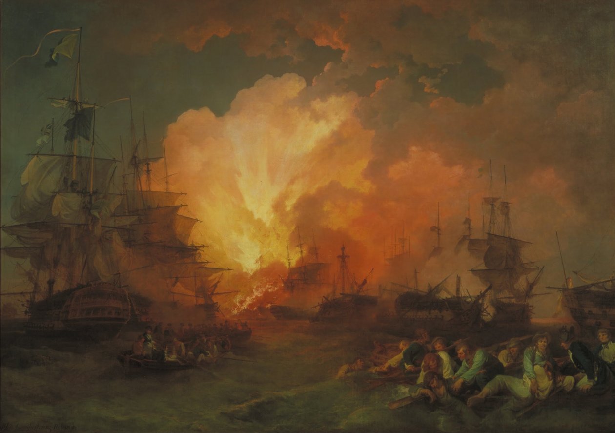 Die Schlacht am Nil von Philippe Jacques de Loutherbourg