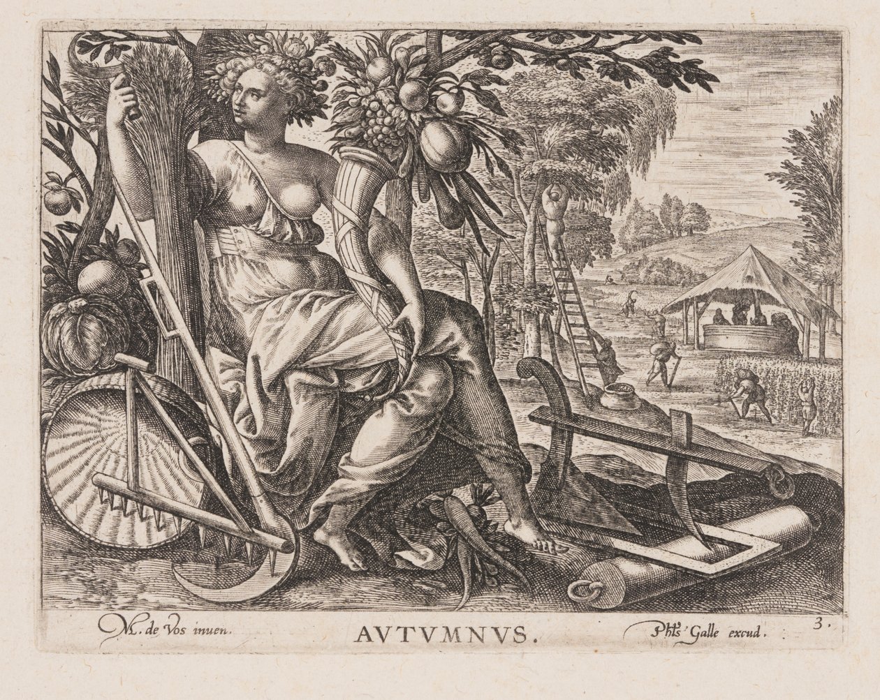 Herbst, aus Vier Jahreszeiten von Philips Galle
