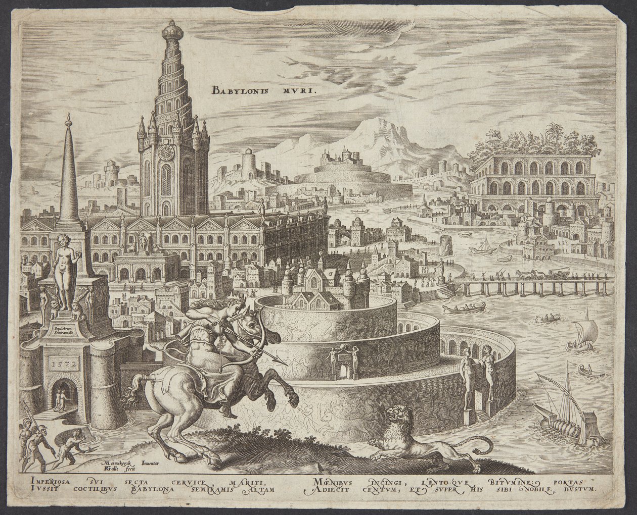 Die Mauern von Babylon von Philips Galle
