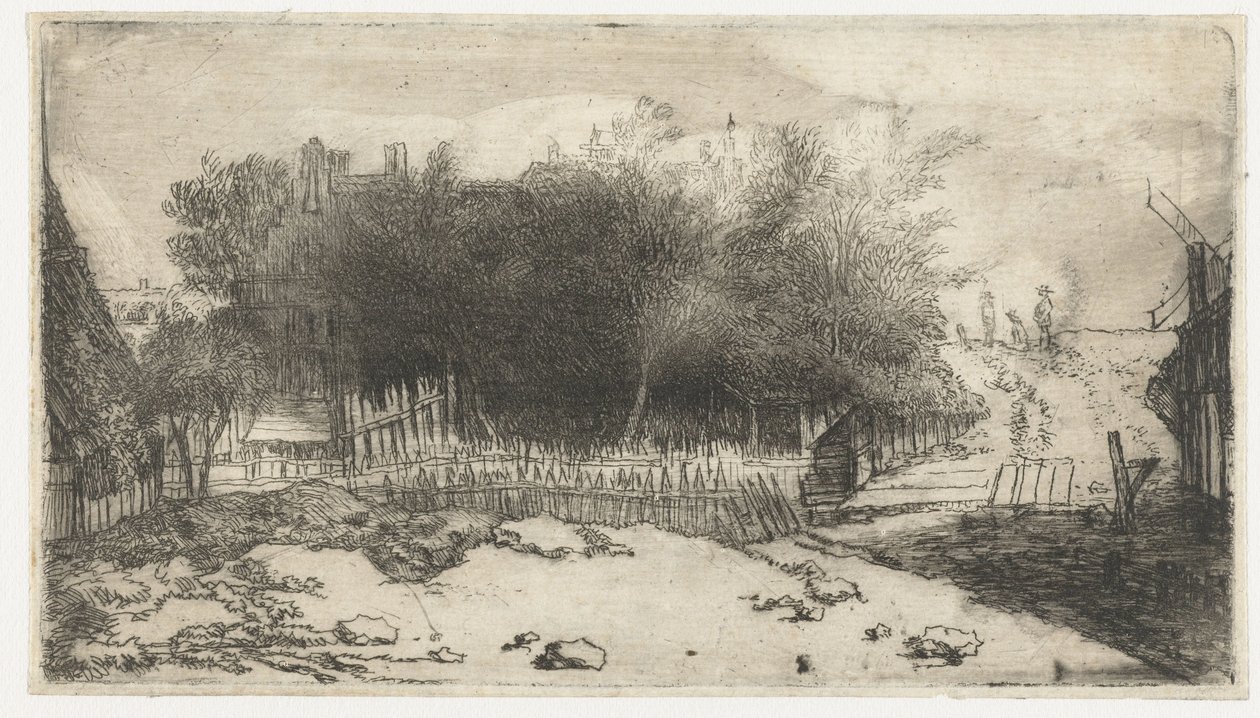 Landschaft mit einem weißen Zaun von Philips Koninck