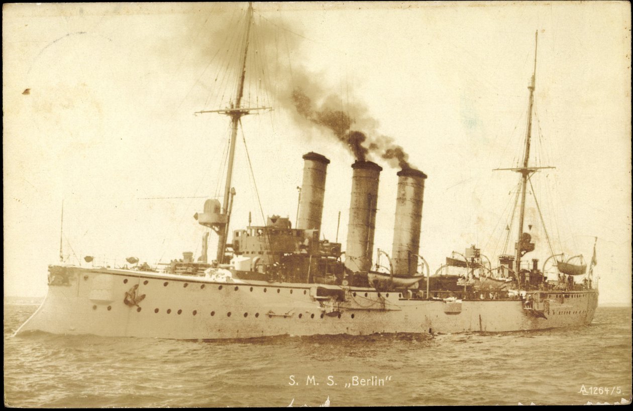 Foto Kriegsschiffe Deutschland, S. M. S. Berlin von Photographer German