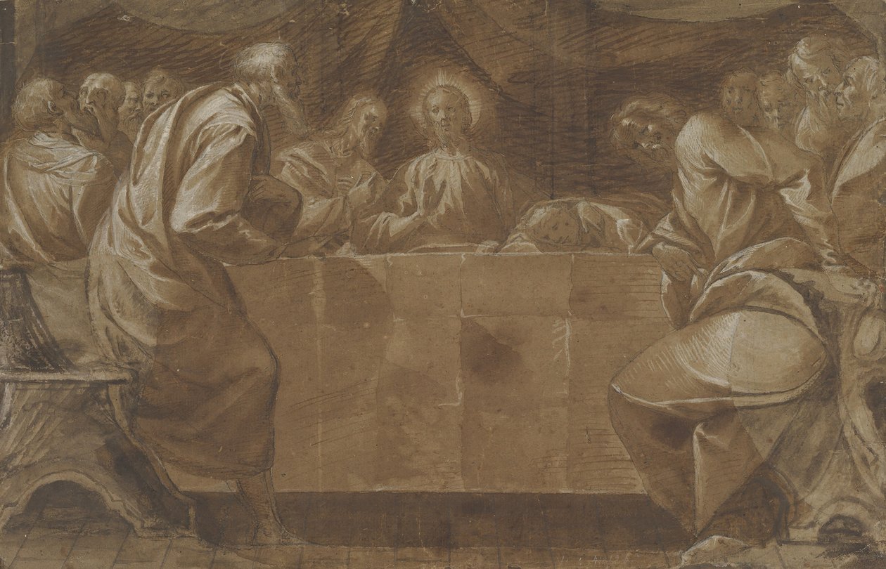 Das letzte Abendmahl, ca. 1608 von Pier Francesco Mazzucchelli