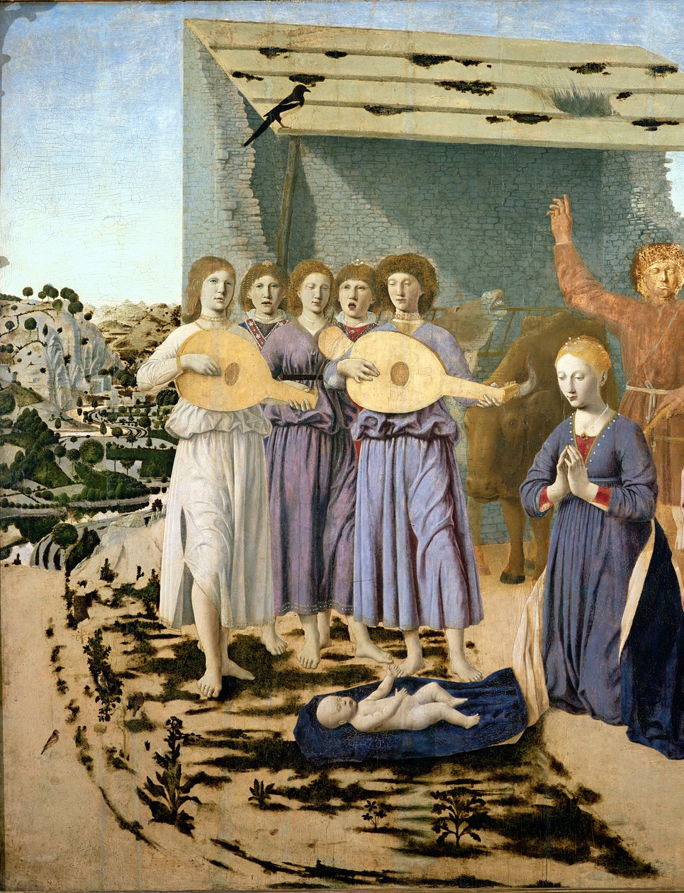 Geburt Christi, 1470-75 (Detail) von Piero della Francesca