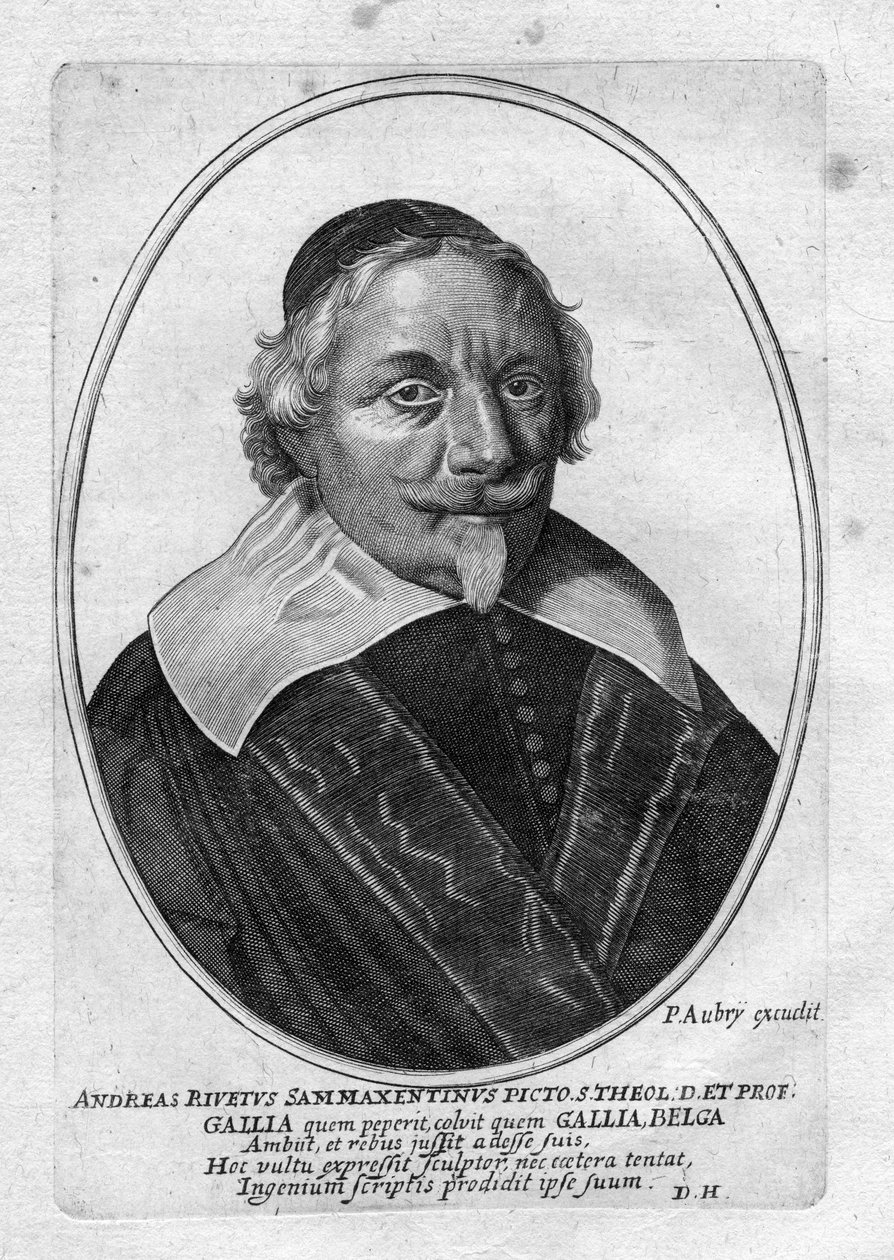 Graviertes Porträt von Pierre Aubry