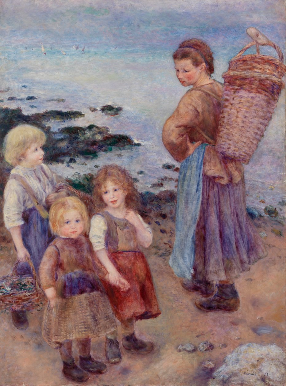 Muschelfischer in Berneval von Pierre Auguste Renoir