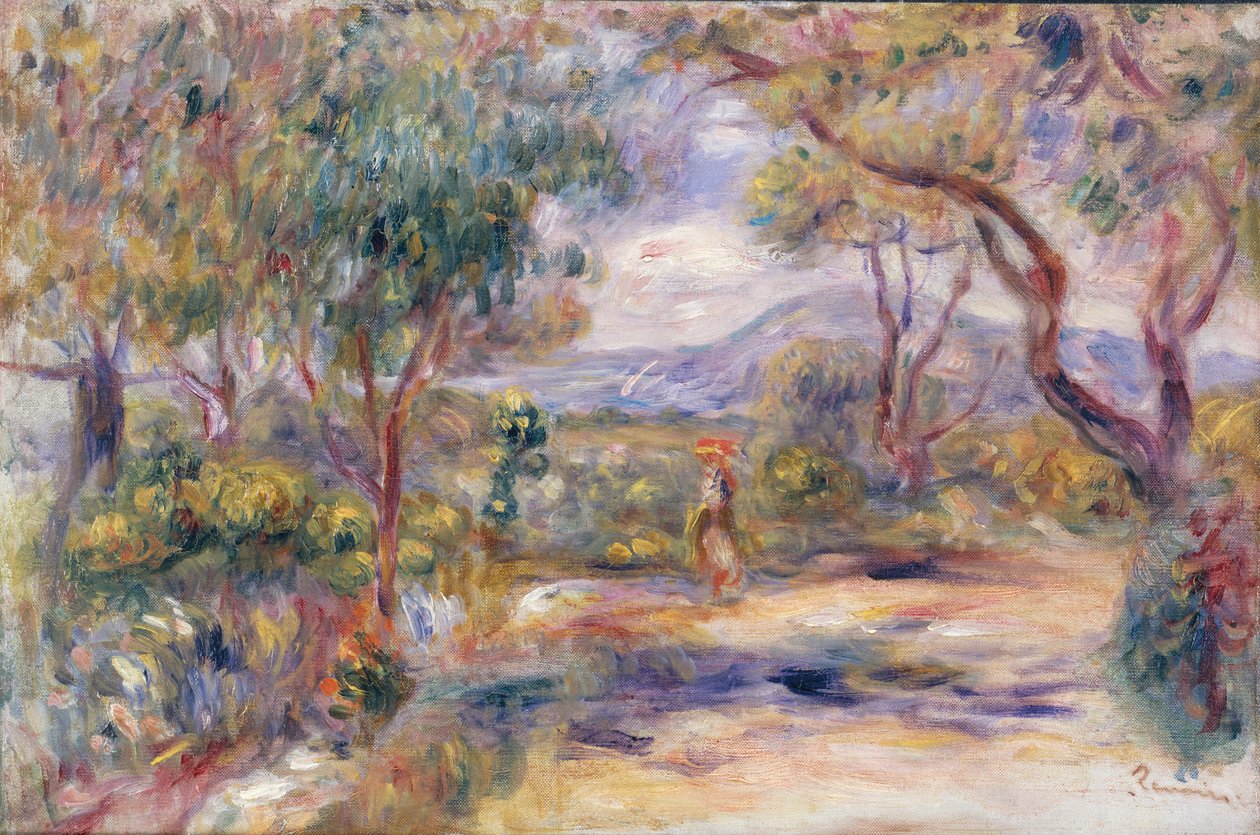 Landschaft in Cannes (Renoirs Garten) um 1914 von Pierre Auguste Renoir