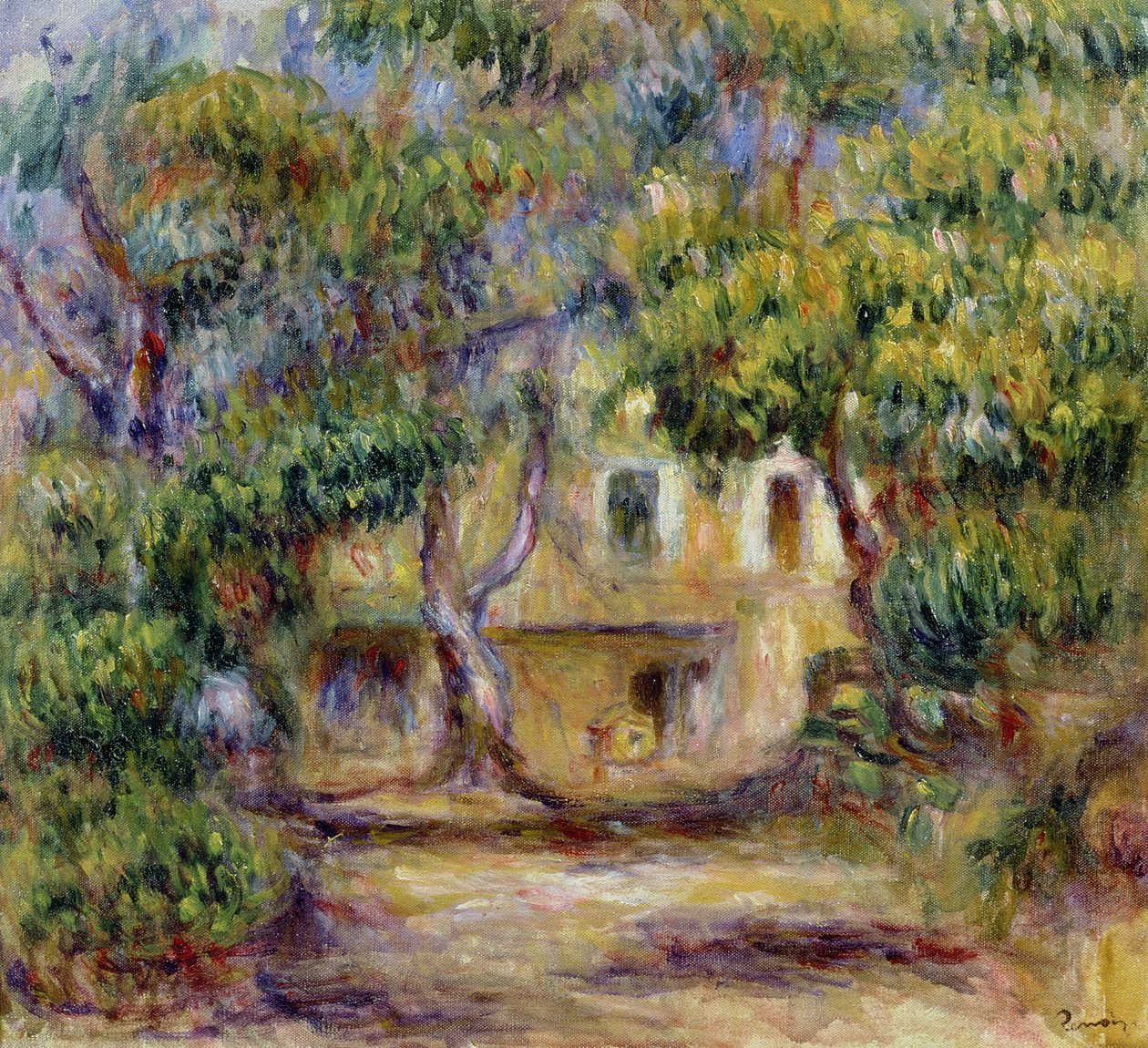 Der Bauernhof in Les Collettes, ca. 1915 von Pierre Auguste Renoir