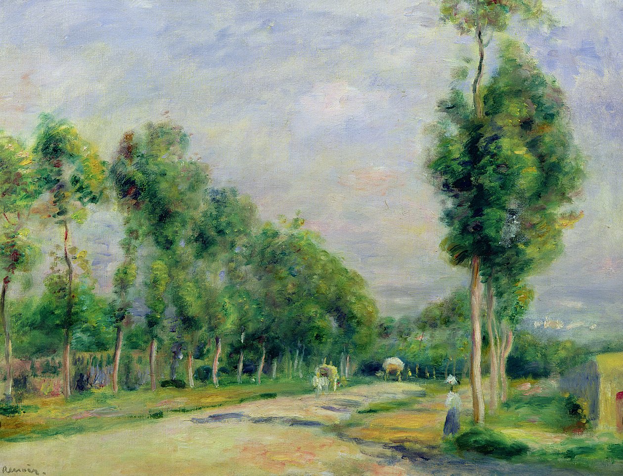 Die Straße nach Versailles in Louveciennes von Pierre Auguste Renoir