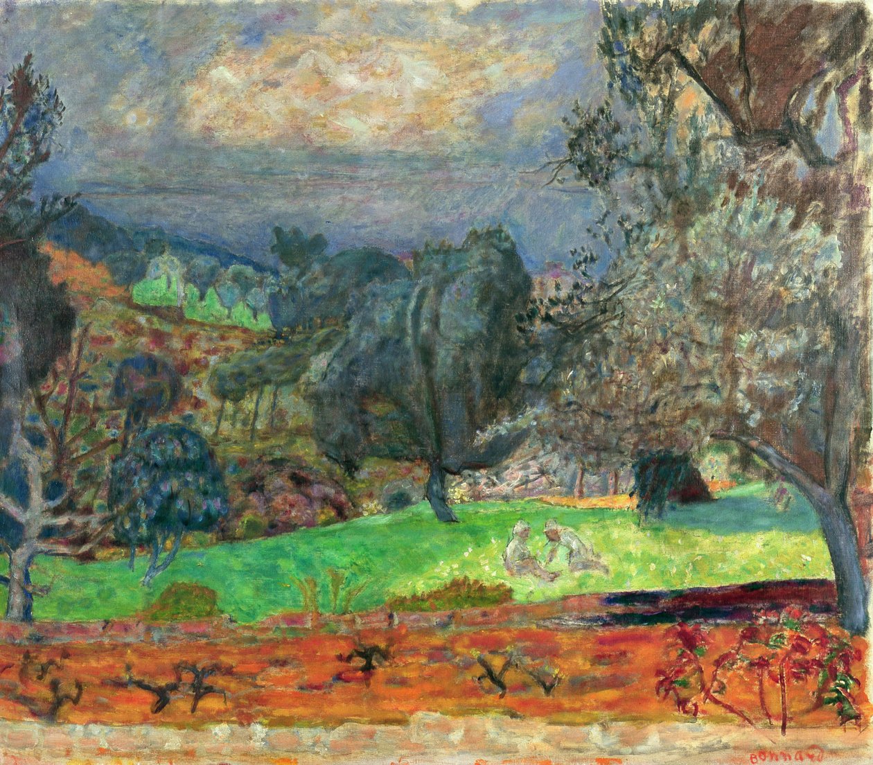 Landschaft mit untergehender Sonne, 1927 von Pierre Bonnard