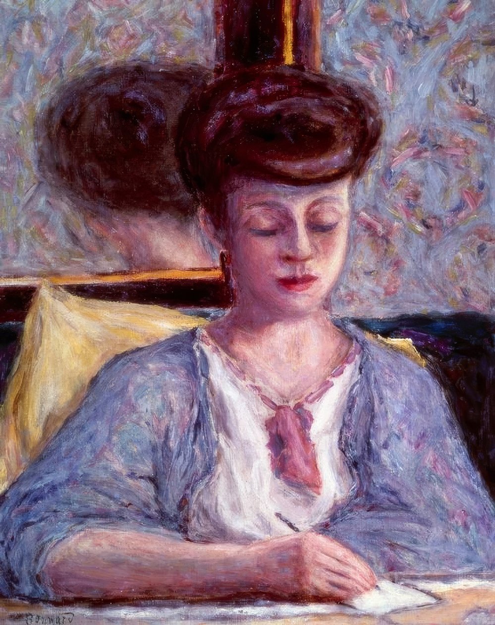 Misia Godebska schreibend von Pierre Bonnard