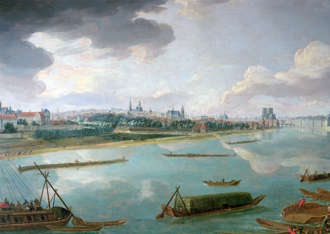 Blick auf Paris vom Quai de la Rapee (Detail) von Pierre Denis Martin