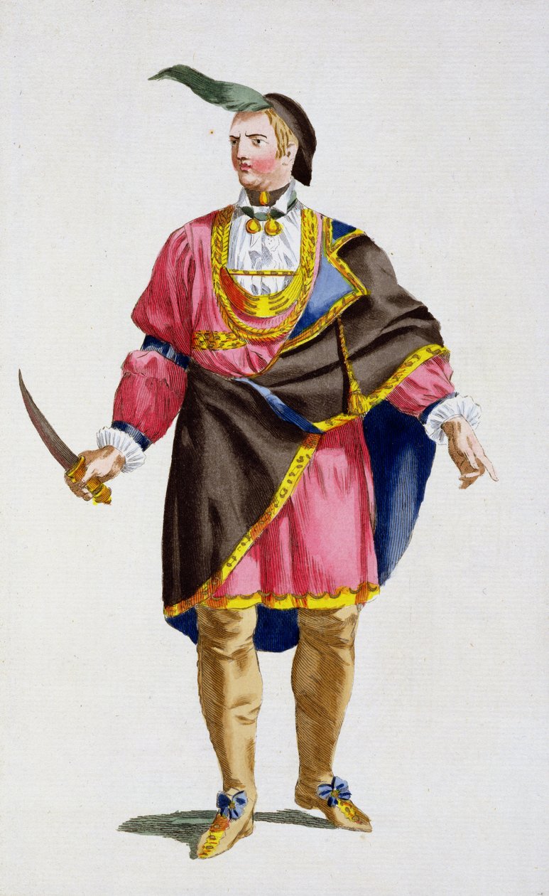 Cunne Shote, Häuptling der Cherokees, 1780 von Pierre Duflos