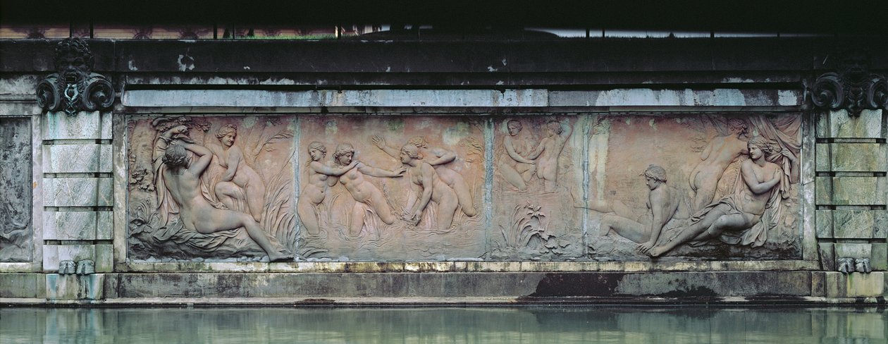 Badende Nymphen, Relief aus dem Bain des Nymphes, Teil der Allee D