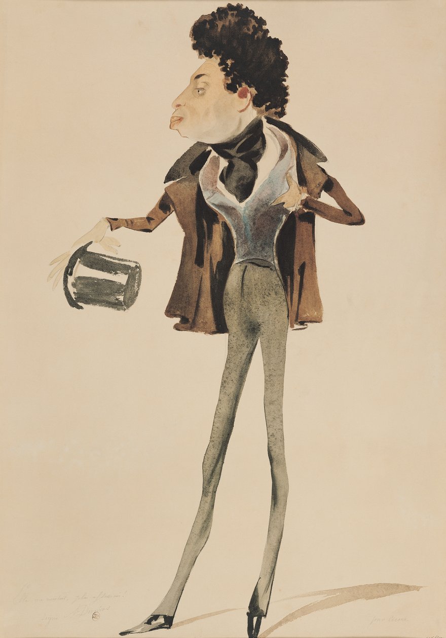 Karikatur von Alexander Dumas Père von Pierre Luc Charles Ciceri