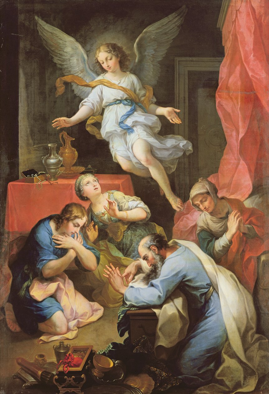 Erzengel Raphael offenbart sich, 1733 von Pierre Parrocel