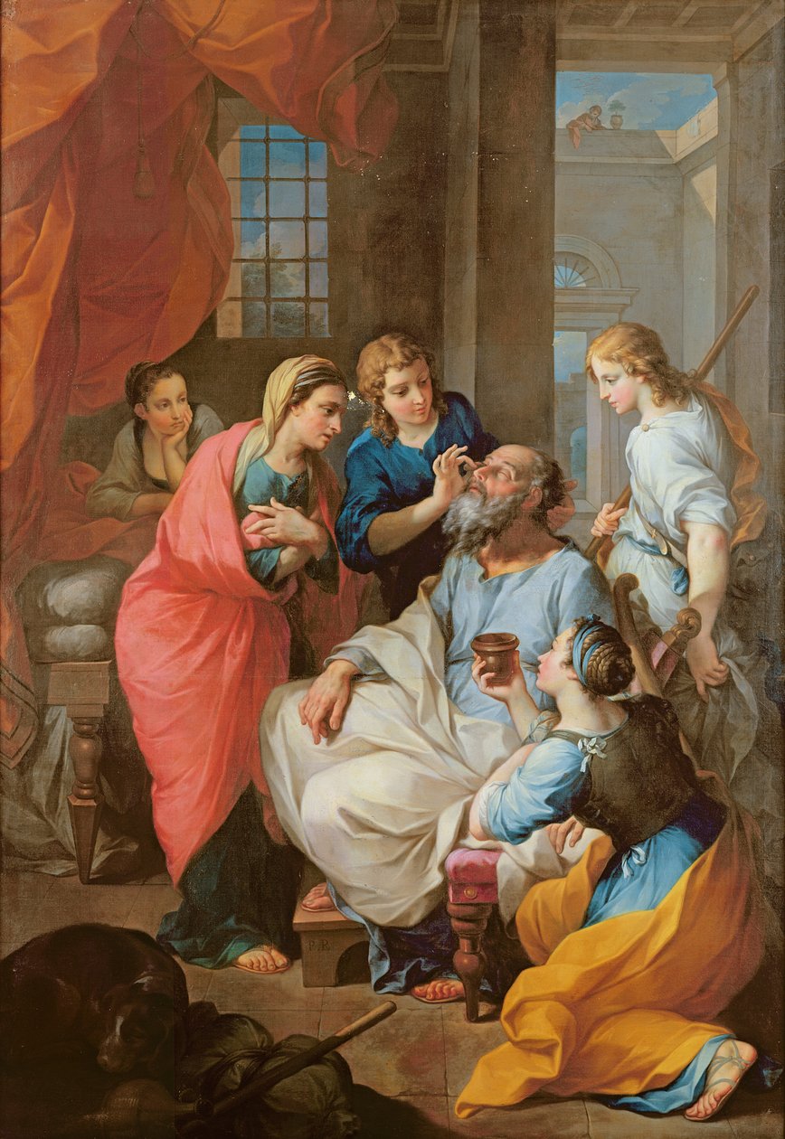 Tobias heilt das Augenlicht seines Vaters, 1733 von Pierre Parrocel