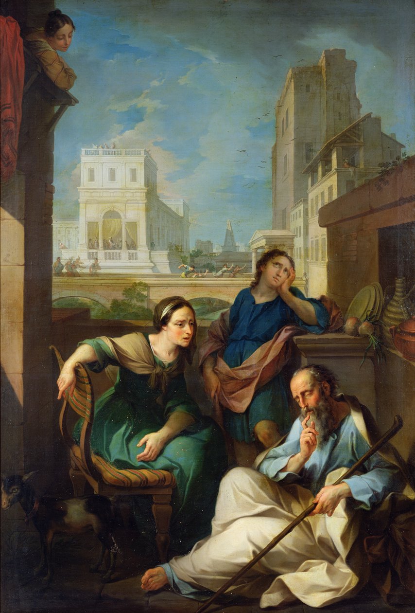 Tobit wird blind, 1733 von Pierre Parrocel