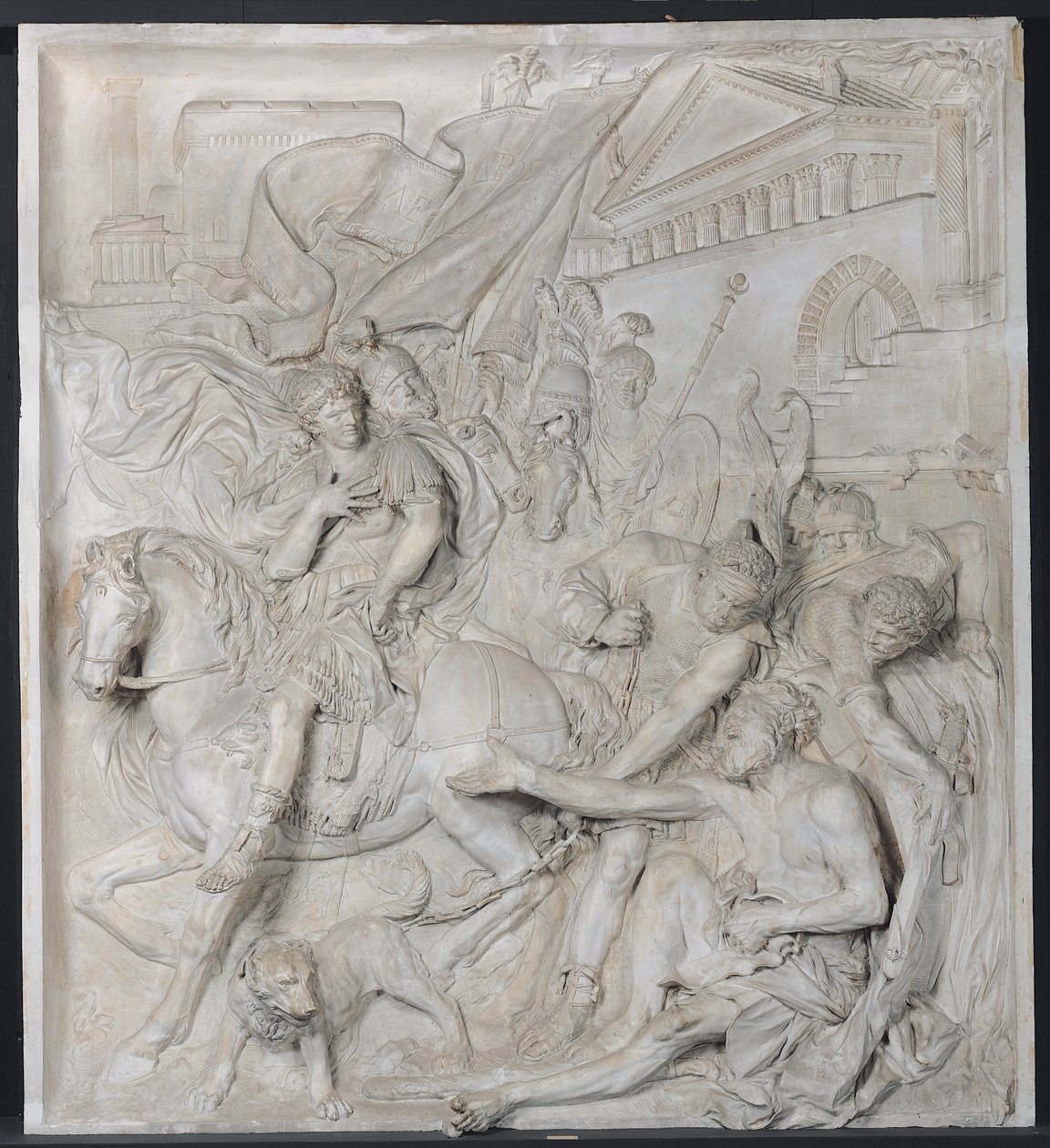 Alexander der Große und Diogenes, fertiggestellt 1693 von Pierre Puget