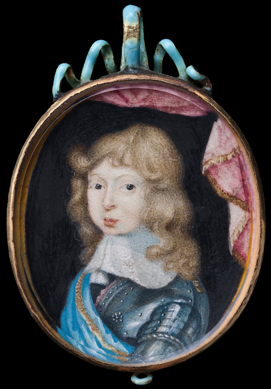 Miniaturporträt von Karl XI., König von Schweden 1660-1697, als Kind von Pierre Signac