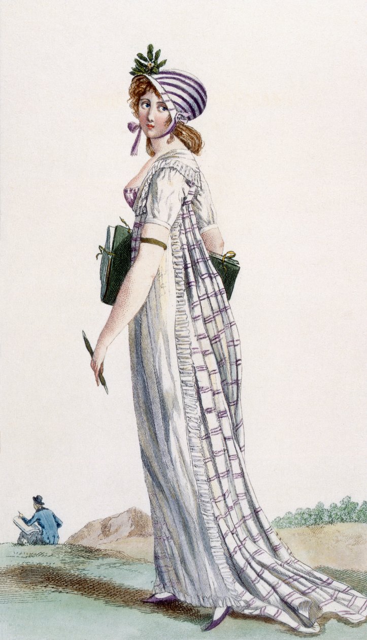 Damen-Spazierkleid, Illustration aus 