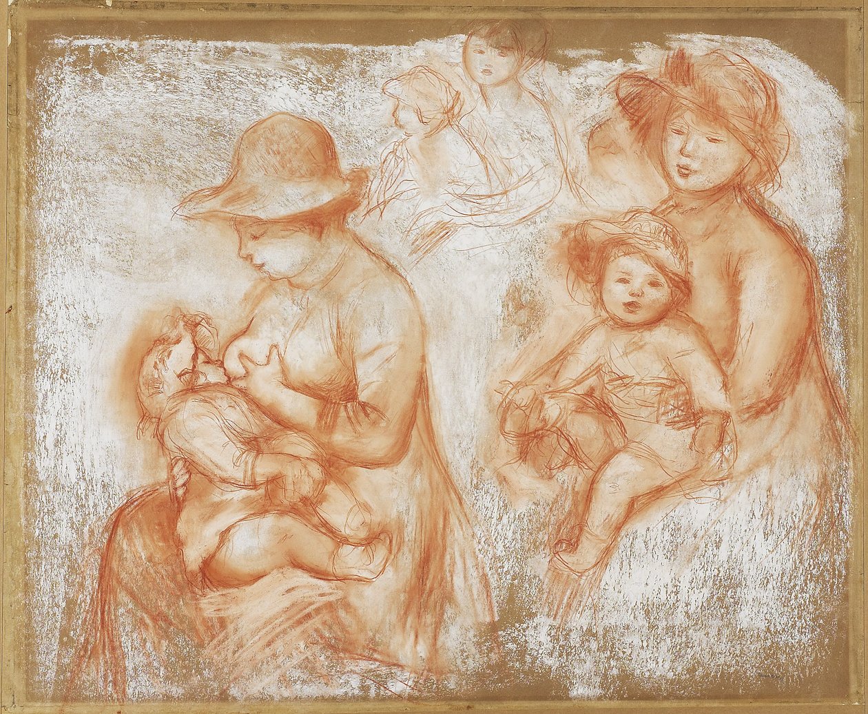 Studien für Mutter und Kind von Pierre Auguste Renoir
