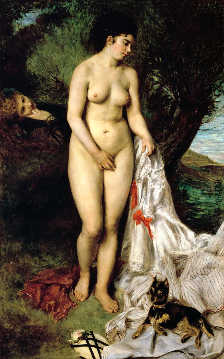 Badende La Baigneuse au griffon, 1870 von Pierre Auguste Renoir