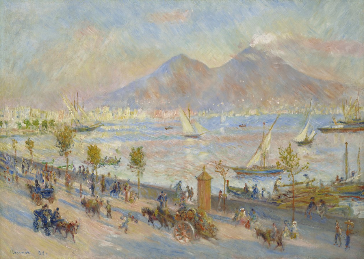 Bucht von Neapel, Abend, 1881 von Pierre Auguste Renoir
