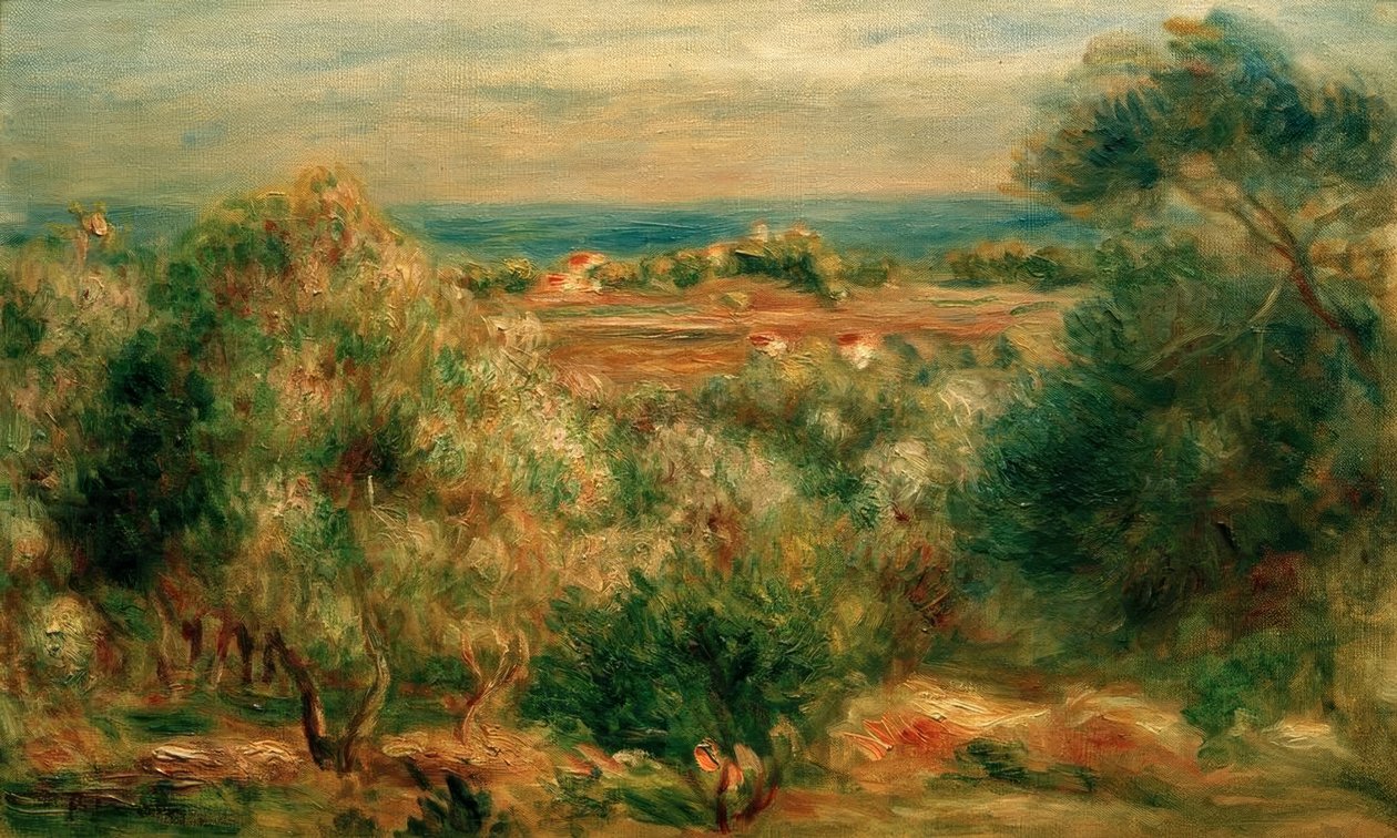 Blick von Haut-Cagnes aufs Meer von Pierre Auguste Renoir