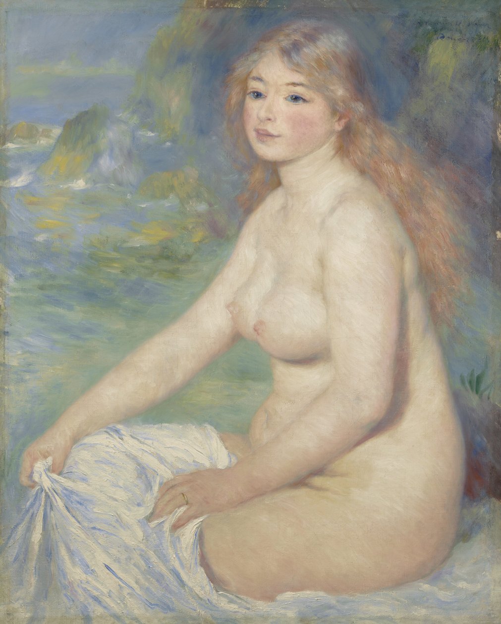 Blonde Badende, 1881 von Pierre Auguste Renoir