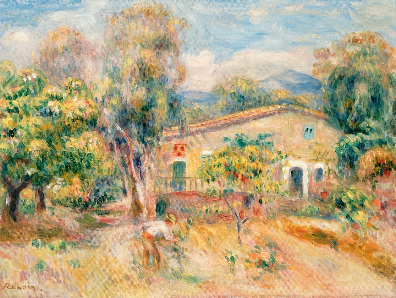 Collettes Bauernhaus, Cagnes, 1910 von Pierre Auguste Renoir