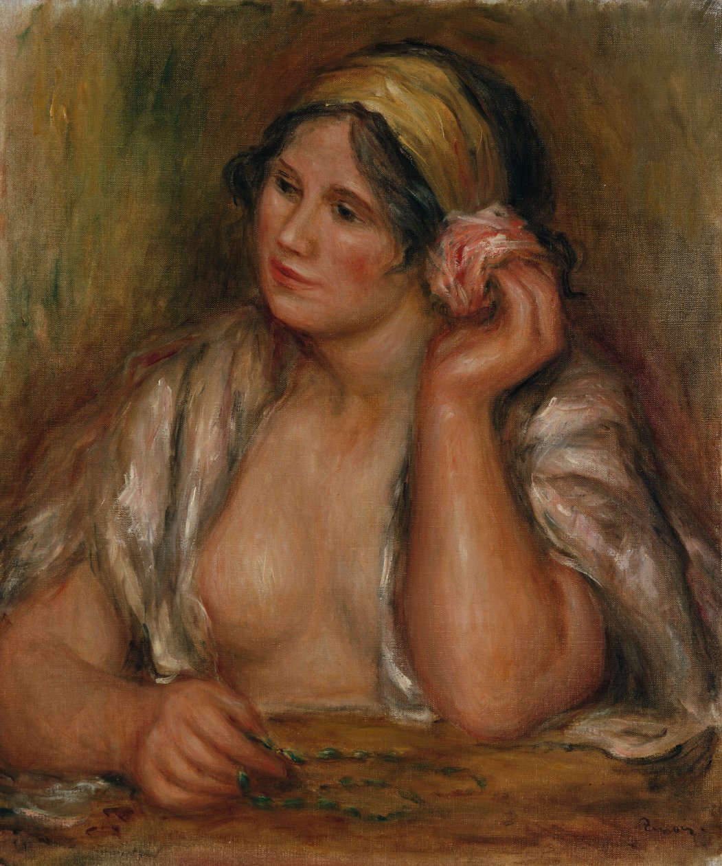 Gabrielle mit grüner Halskette, ca. 1905 von Pierre Auguste Renoir
