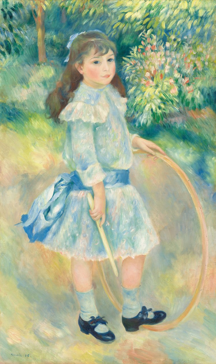 Mädchen mit einem Reifen, 1885 von Pierre Auguste Renoir