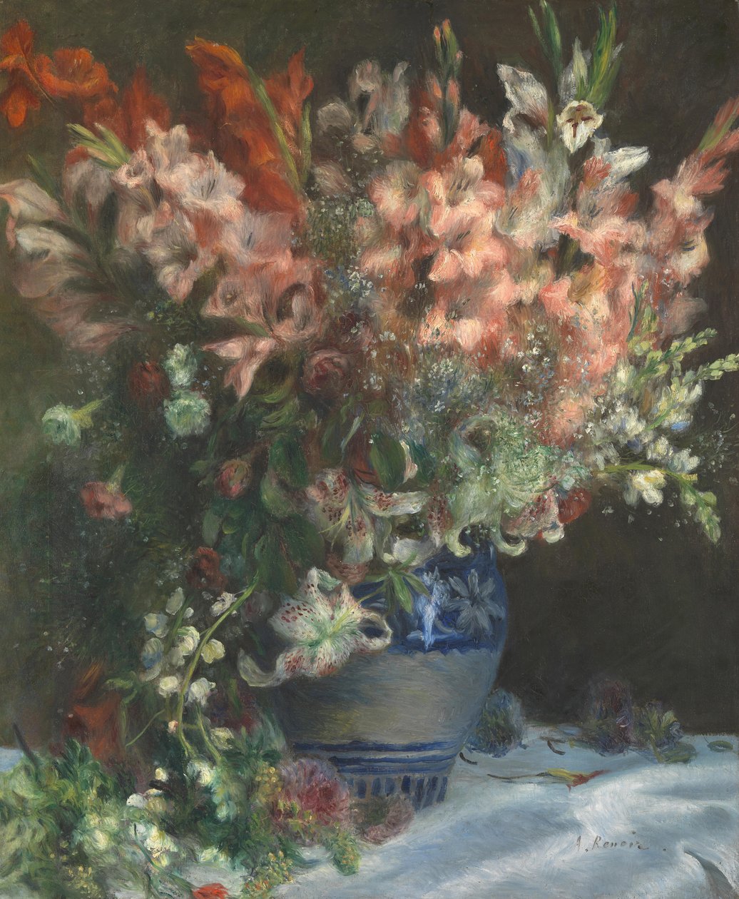 Gladiolen in einer Vase, ca. 1875 von Pierre Auguste Renoir