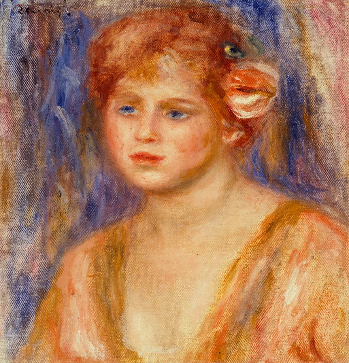 Porträt eines jungen Mädchens von Pierre Auguste Renoir